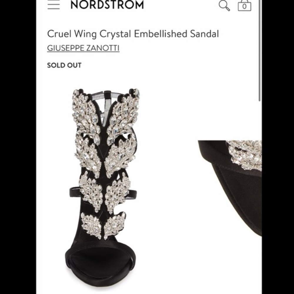 Guiseppe Zanotti Cruel Summer-Black with Crystal